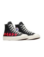Converse Multi Heart High Top Black on front side