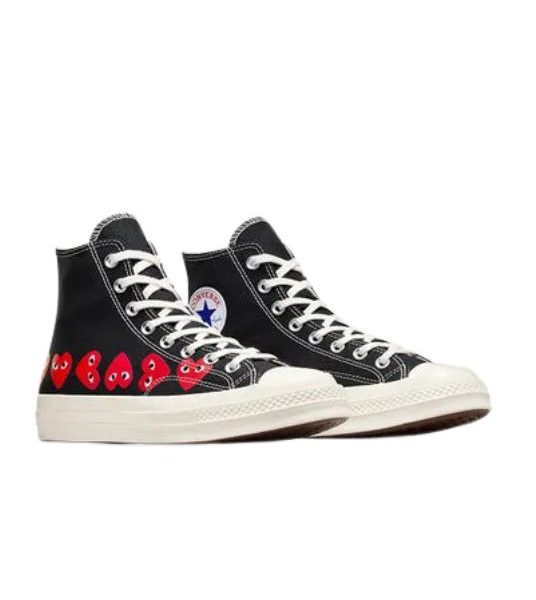 Converse Multi Heart High Top Black on front side