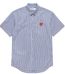 CDG Striped Short Sleeve Polo Shirt - Blue