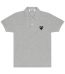 CDG Play Polo Shirt Emblem - Grey Frontside