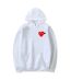 CDG 2 Hearts Hoodie in front side